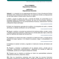 LEY DE VIVIENDA DEL ESTADO DE QUINTANA ROO